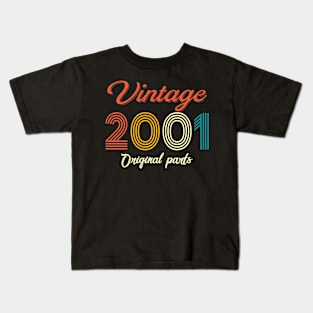 Vintage 2001 Original Parts 21st Birthday 21 Year Old Gift Kids T-Shirt